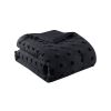 Twin/Twin XL 2 Piece Pompom Microfiber Hypoallergenic Comforter Set in Black