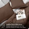 Full size 3-Piece Down Alternative Microfiber Comforter Set in Chocolate Brown
