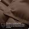 Queen size 3-Piece Down Alternative Microfiber Comforter Set in Chocolate Brown