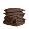 Twin size Down Alternative Comforter Set in Chocolate Brown Color