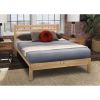 CA size Solid Wood Platform Bed Frame with Slatted Headboard - Made in USA