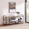 Modern Grey Wood and Metal Entertainment Center TV Stand for TV up to 60-inch
