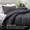 Twin/Twin XL Size All Season Super Soft Down Alternative Comforter Set Grey