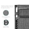 Grey Zero Gravity Folding Reclining Patio Lounge Chair with Canopy Sun Shade