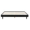 King size Mid-Century Modern Platform Bed Frame in Black Wood Finish