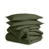 King/Cal King Wrinkle-Resistant Down Alternative Comforter Set in Olive Green