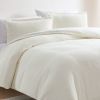 King Size 3-Piece Off White Boucle Duvet Cover Set