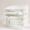 King Size 3-Piece Off White Boucle Duvet Cover Set