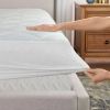 King size Washable Quilted Mattress Pad with Elastic Fitted Skirt