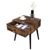 Mid-Century Modern Farmhouse Bedroom 1-Drawer Nightstand End Table