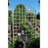8-Foot Outdoor Garden Trellis in Mocha Brown Vinyl PVC