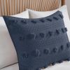 Twin/Twin XL 2 Piece Navy Pompom Microfiber Hypoallergenic Comforter Set