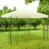 10 x 10 Ft Outdoor Steel Frame Gazebo Shelter with Waterproof Polyester Canopy