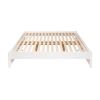 King Size White Wooden 4 Post Platform Bed Frame