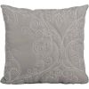 Queen size Ash Grey Damask Embroidered 4 Piece Oversized Bedspread Set