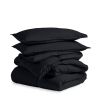 Queen size Luxuriously Soft Down Alternative Comforter Set in Black