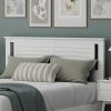 Queen size Farmhouse Solid Wood Slatted Headboard in White Finish