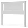 Queen size Farmhouse Solid Wood Slatted Headboard in White Finish