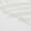 Queen Size 4 Piece 100-Percent Cotton Sheet Set in White with Lace Trim