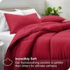 King/Cal King Size All Season Super Soft Down Alternative Comforter Set Red