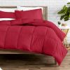 Twin/Twin XL Size All Season Super Soft Down Alternative Comforter Set Red