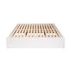 King Size 4 Drawer Storage White Wooden 4 Post Platform Bed  Frame