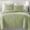 Full/Queen Lightweight Sage Ultra Soft 3-Piece Microfiber Quilt Set