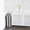 Stainless Steel 12-Gallon Narrow Kitchen Trash Can with Easy Step-on Lid
