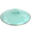 Small 1-Quart Turquoise Enameled Steel Dutch Oven with Lid