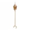Copper Finish Metal Garden Birdhouse with Stake and Pole