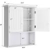 Bathroom Wall Mount Medicine Cabinet with Open Storage Shelf in White