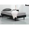 Twin size Mid-Century Modern Platform Bed Frame in Black Wood Finish