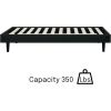 Twin size Mid-Century Modern Platform Bed Frame in Black Wood Finish