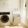 Trash Can Cabinet in White Wood Finish - Accommodates 10-Gallon Trash Bin