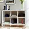 Adjustable Shelf 6-Cube Bookcase Storage Unit Sideboard in White