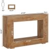 Modern Farmhouse 47-inch Long Entryway or Sofa Table in Brown Wood Finish