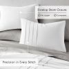 Full/Queen Size Microfiber Pleated Soft Washed Comforter Set White