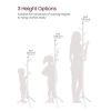 Sturdy Solid Wood Coat Rack in White Finish with 8 Hooks