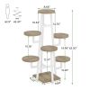 Modern Industrial Indoor Multi-Tier Plant Stand with White Metal Frame