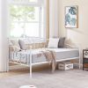 Twin size Victorian White Metal Daybed Frame - 350 lbs. Weight Capacity