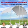 9.8 Ft x 6.6 Ft Outdoor Metal Chicken Coop with Dome Roof and Waterproof Cover