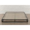 Queen size 6-inch Low Profile Metal Platform Bed Frame with Wooden Slats
