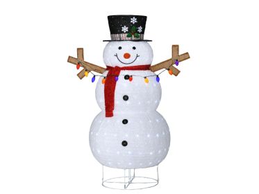Plush Lantern Snowman With Warm LED Lights Indoor And Outdoor Christmas Decorations, Create A Warm Atmosphere, Easy To Install, Soft Plush Material, W