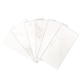 100 Tiles Peel And Stick Backsplash 3 In. X 5.9 In. X 0.12 In. PVC Subway Wall Tile, White ,12 Sq. Ft. Case---Prohibited From Being Sold On Wayfair An