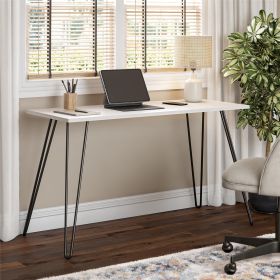 Writing Desk With Black Hairpin Metal Leg