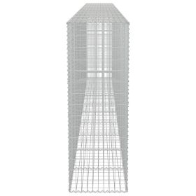 vidaXL Gabion Wall with Covers Galvanised Steel 600x50x150 cm