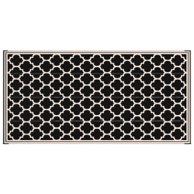 Reversible Outdoor Rug, 9' x 18' Waterproof Plastic Straw Floor Mat, Portable RV Camping Carpet, Large Floor Mat for Deck, Backyard, Picnic, Beach, B