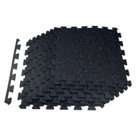6mm 24-inch Wide X 24-inch Long Interlocking Rubber Floor Mats, 8-Pack