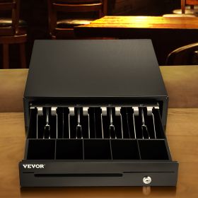 Cash Register Drawer, 13' 12 V, For POS System With 4 Bill 5 Coin Cash Tray, Removable Coin Compartment & 2 Keys Included, RJ11/RJ12 Cable For Superma