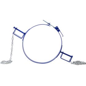 55 Gallon Drum Lifter Ring,Steel Tilting Drum Ring, Painted Carbon Steel, 1200 Lbs Capacity, Blue Color